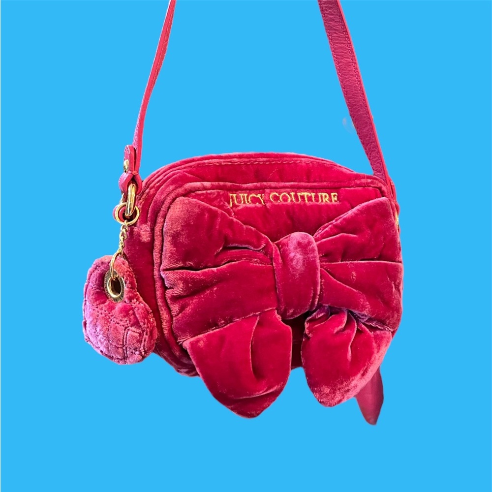 rare Juicy couture velour bow mini purse